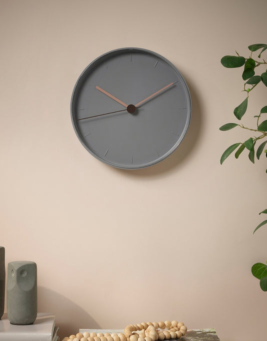 Wall clock gray pink