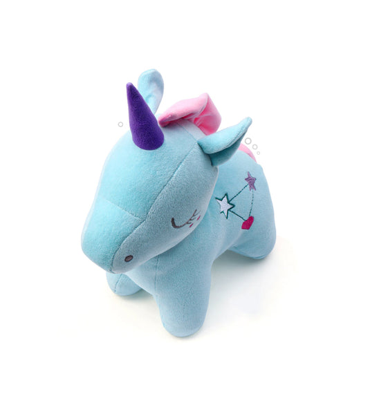 Unicorn blue soft toy