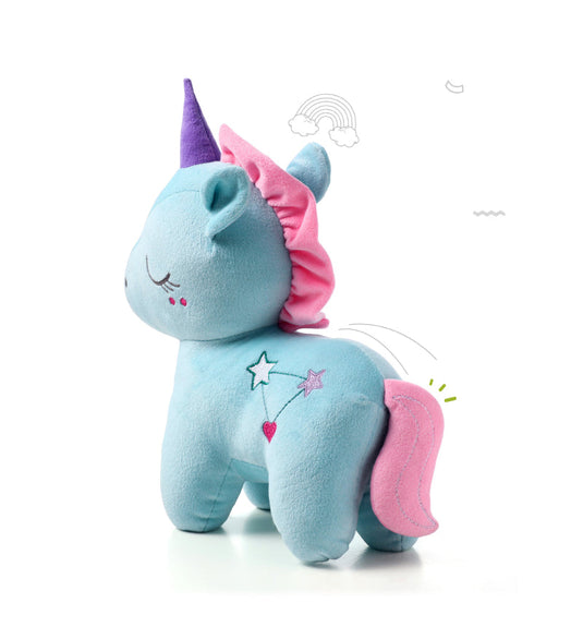 Unicorn blue soft toy