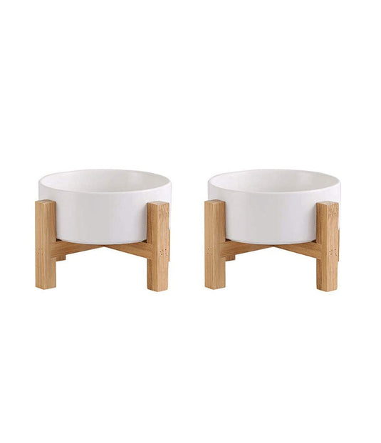 Ceramic elevated bowls